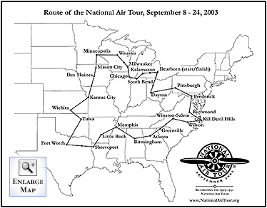 National Air Tour map